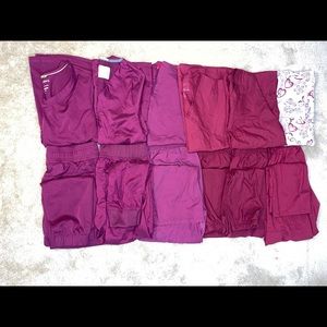 Burgundy healthcare scrub sets